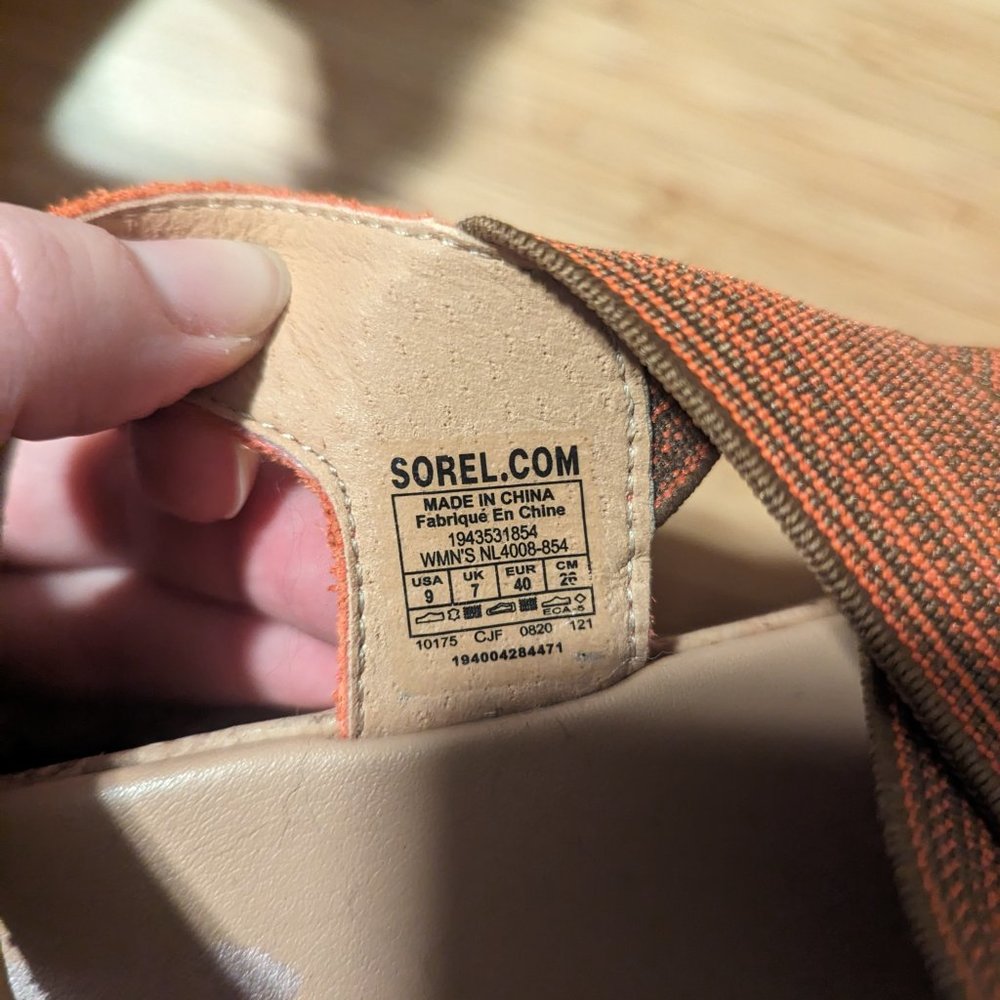 Sorel Cameron Flatform Slingback Sandal | Women's Size 9 | Red/Orange - Picture 8 of 8